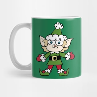 Happy Cartoon Christmas Elf Mug